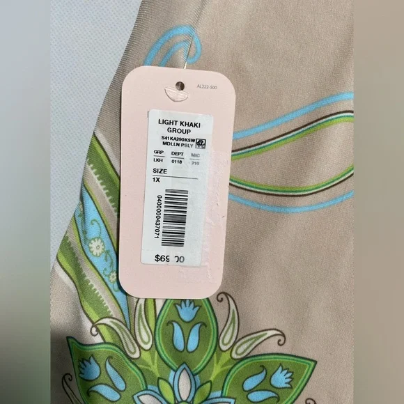 NEW Plus Size 1X Allison Daley Embellish Paisley 3/4 Sleeve Crisscross Top $69 - Picture 11 of 11